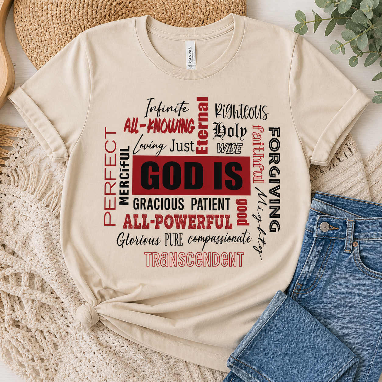 God Is… Faith-Based Mental Health Awareness Shirt | Christian Encouragement Unisex Tee
