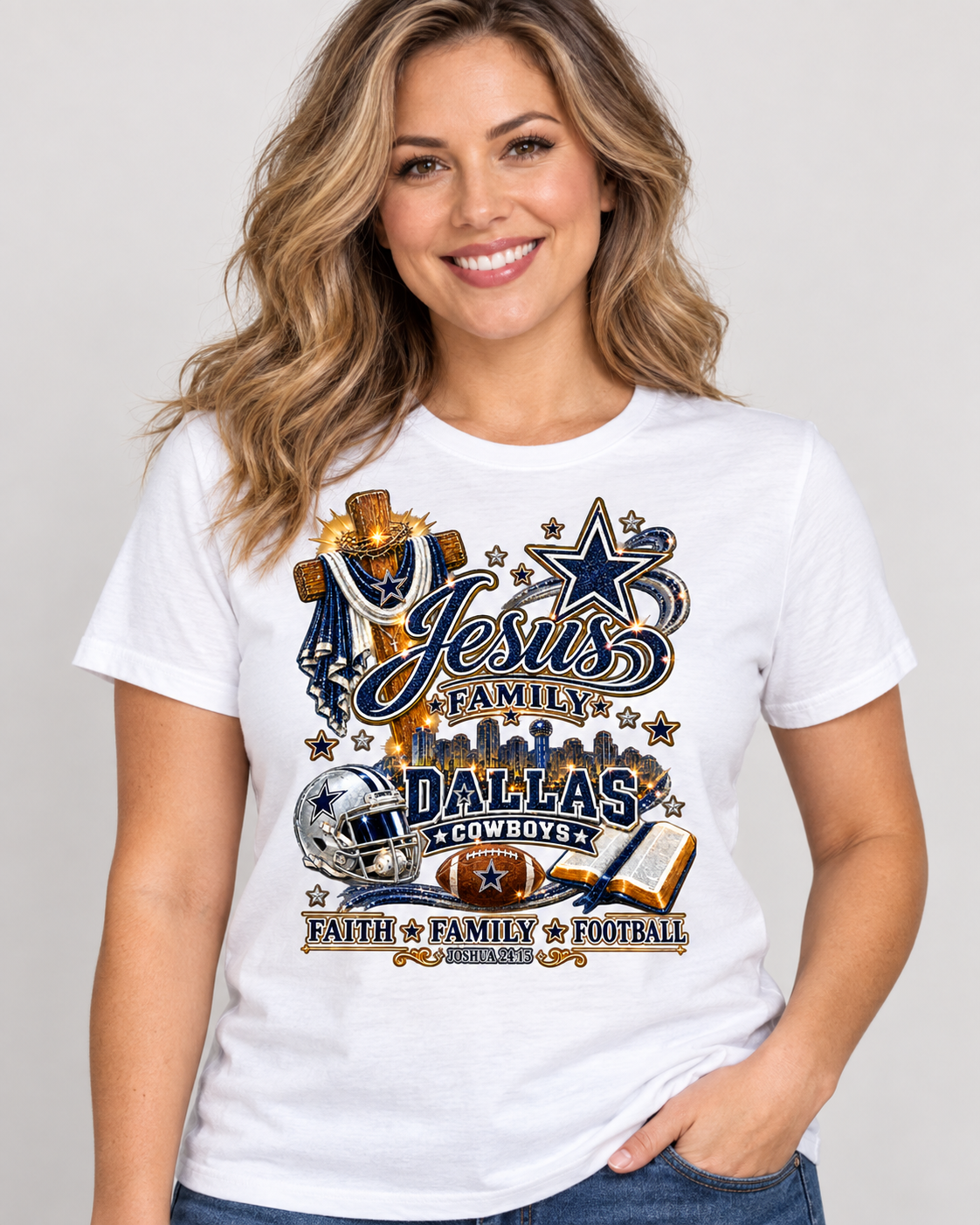 Women’s Christian Dallas Faith & Football T-Shirt