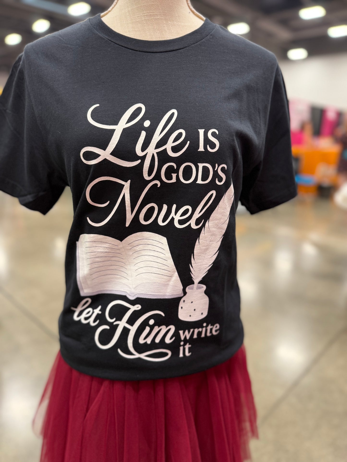 Life Is God’s Novel T-Shirt – Christian Faith Tee