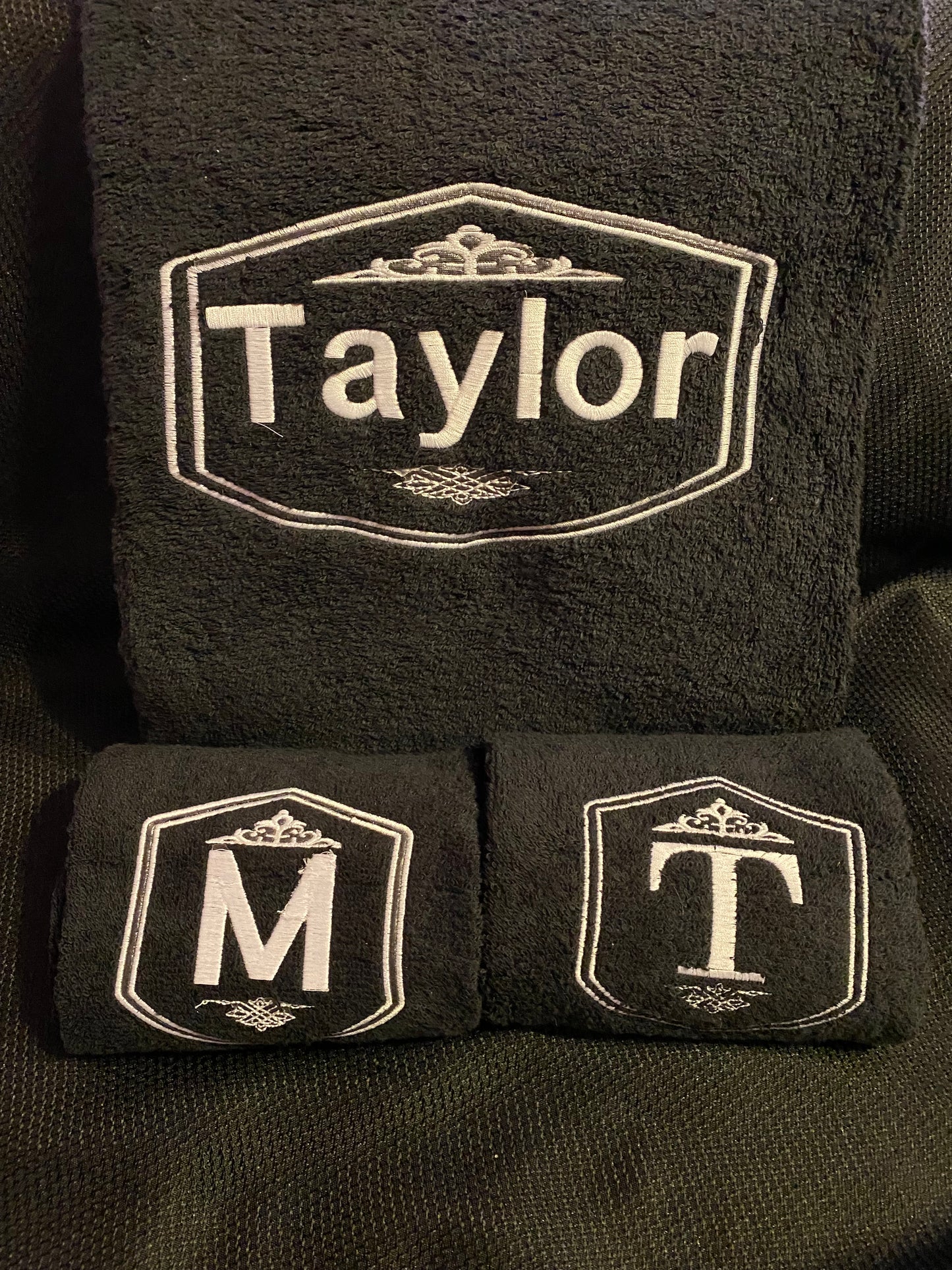 4-Piece Monogrammed Towel Set - Premium Cotton