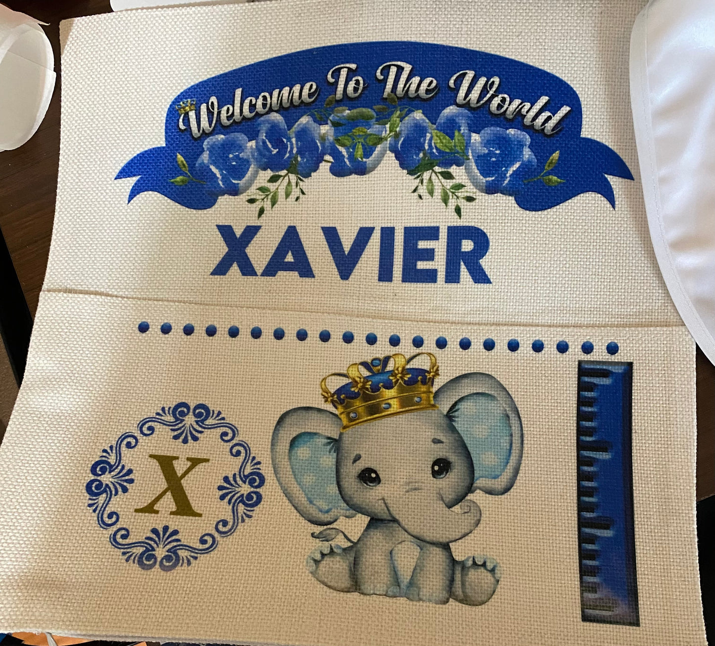 Personalized Baby Announcement Pocket Pillow