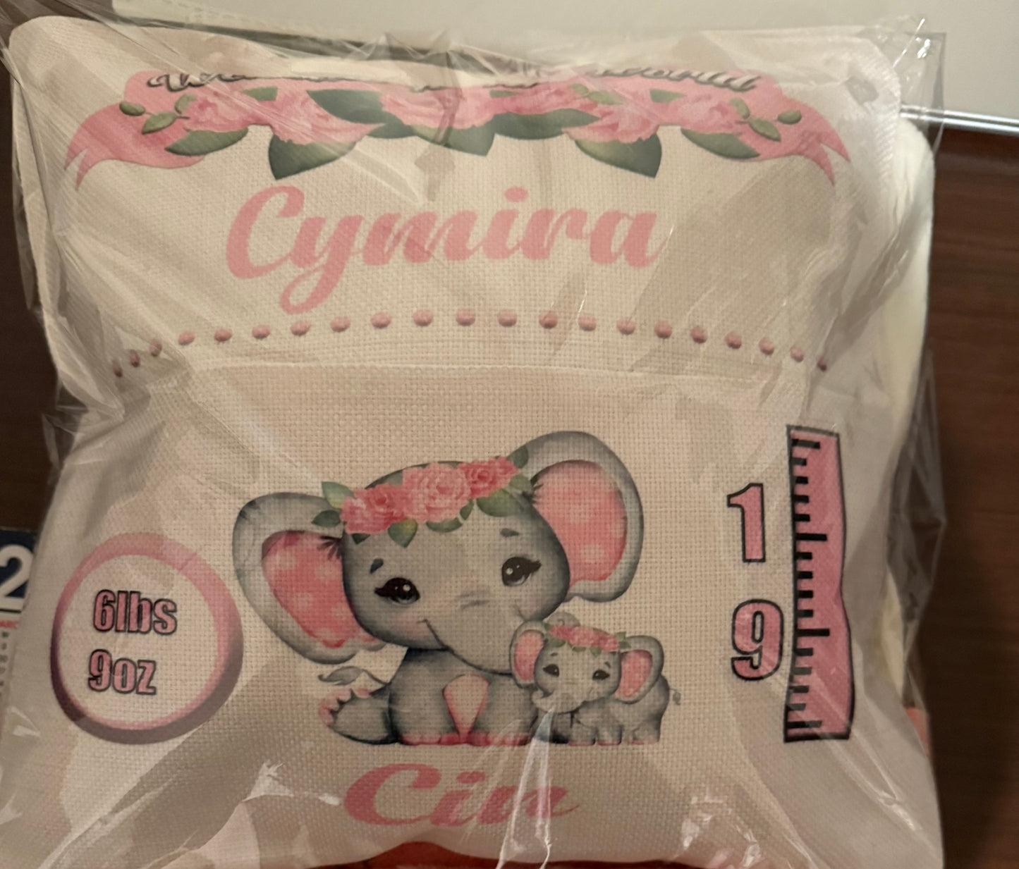 Personalized Baby Announcement Pocket Pillow
