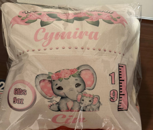 Personalized Baby Announcement Pocket Pillow