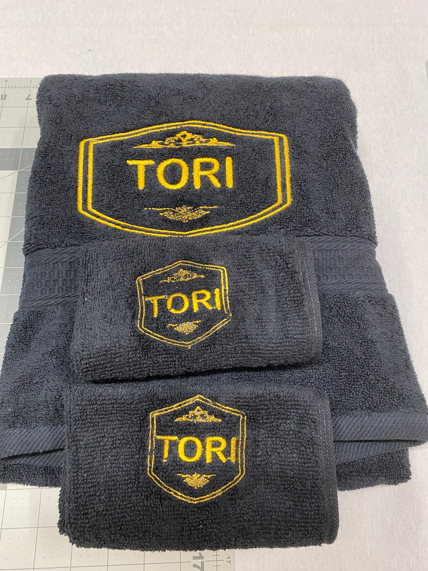 4-Piece Monogrammed Towel Set - Premium Cotton