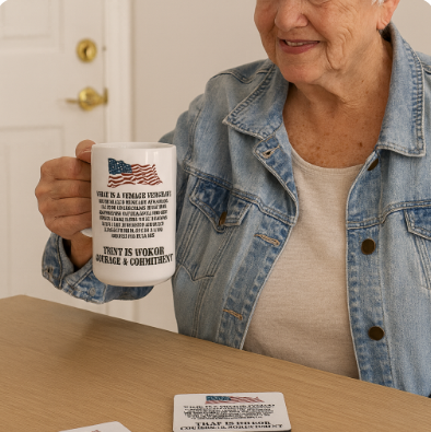 What Is a Female Veteran?” Mug & Coaster Set