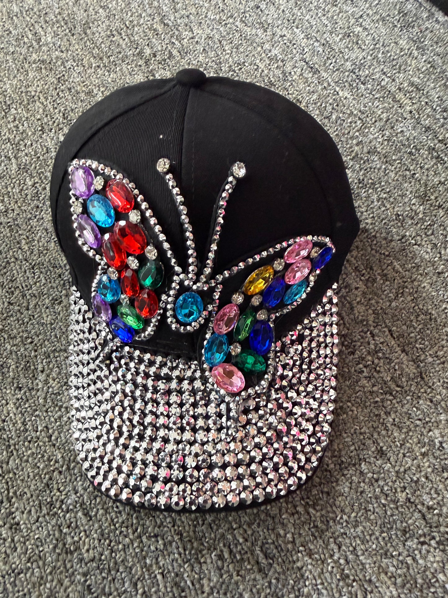 Butterfly Bling Hat (Black / Red / Pink / Denim)
