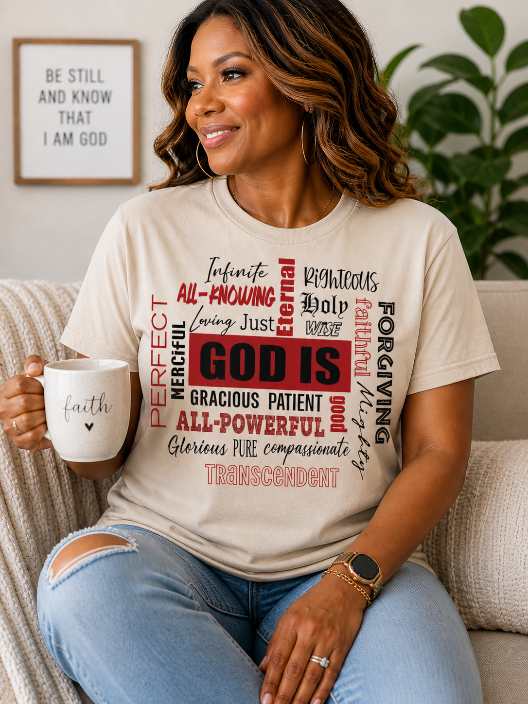 God Is… Faith-Based Mental Health Awareness Shirt | Christian Encouragement Unisex Tee