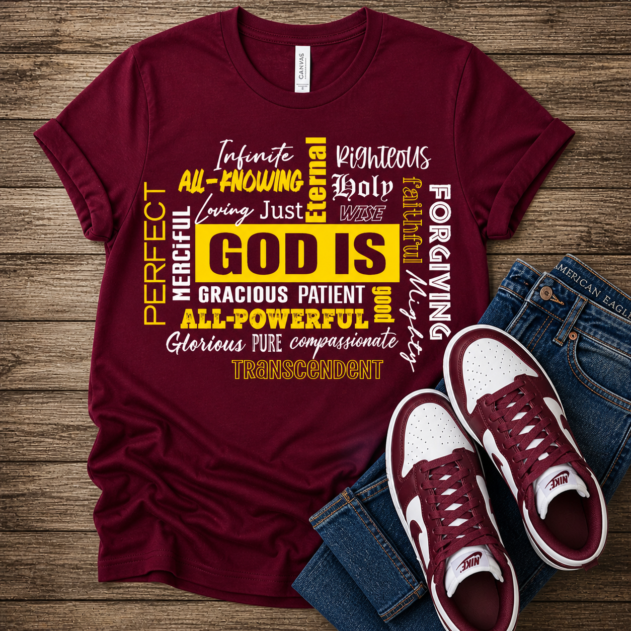 God Is… Faith-Based Mental Health Awareness Shirt | Christian Encouragement Unisex Tee