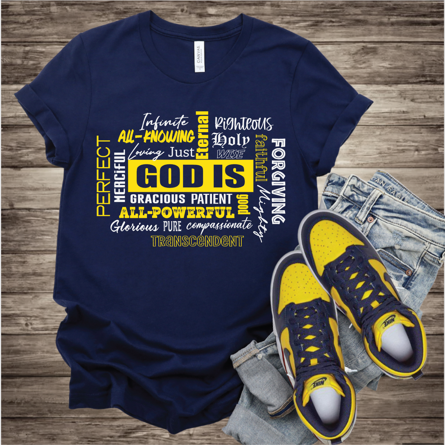 God Is… Faith-Based Mental Health Awareness Shirt | Christian Encouragement Unisex Tee