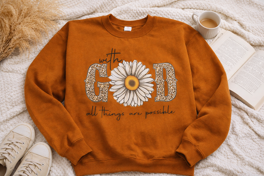 With God, All Things Are Possible — Crewneck Sweatshirt