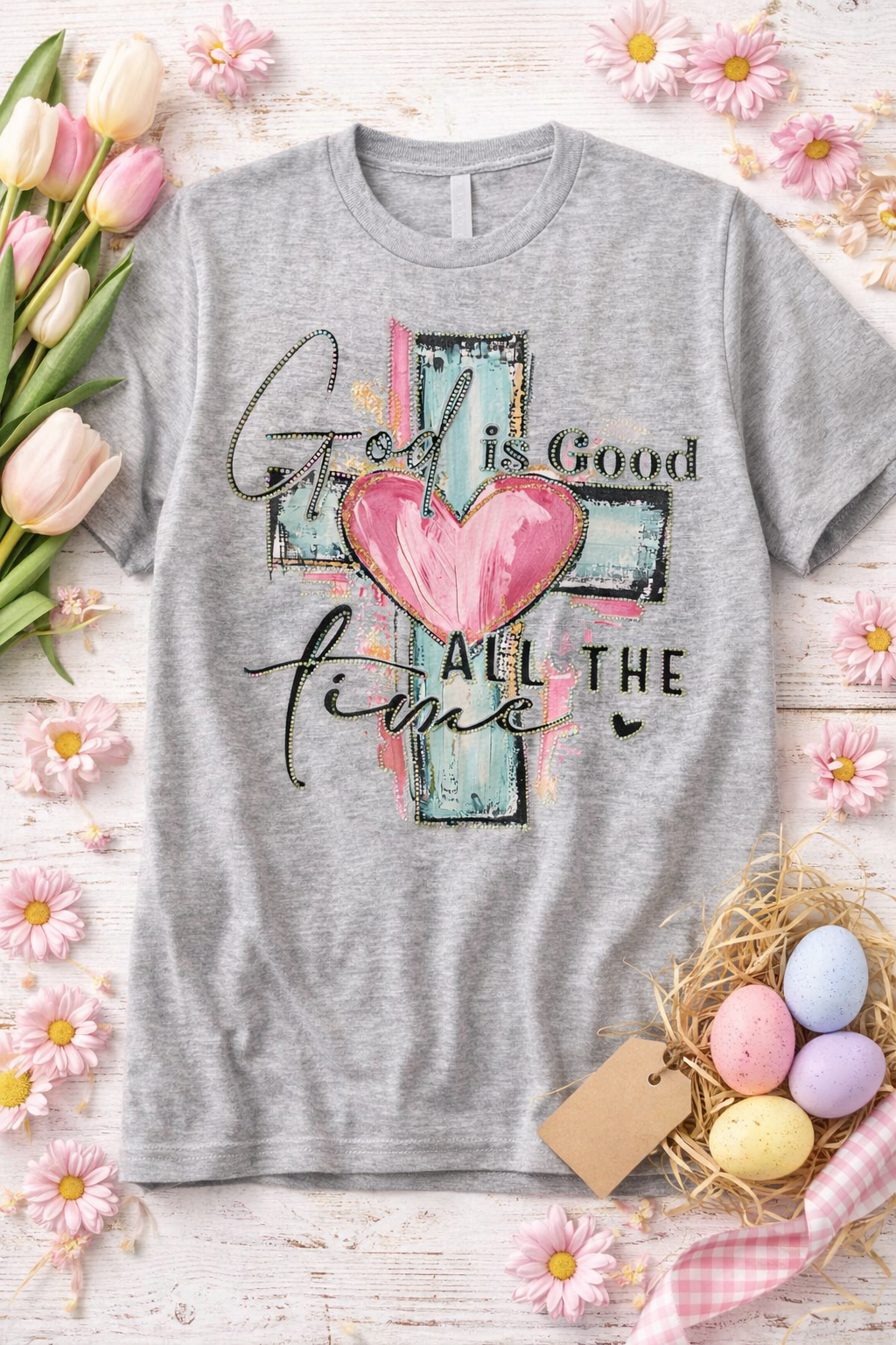 God Is Good All The Time Bling t-shirt
