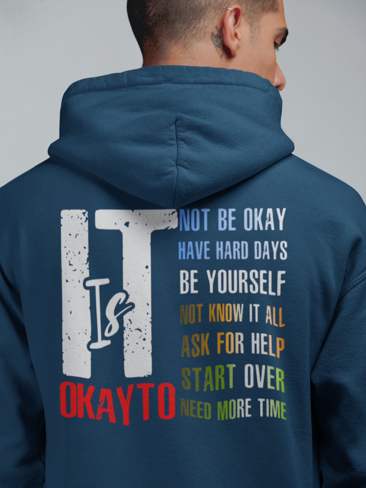 "IT'S OKAY" Motivational Mental Health Sweatshirt, Hoodie, T-Shirt | Unisex