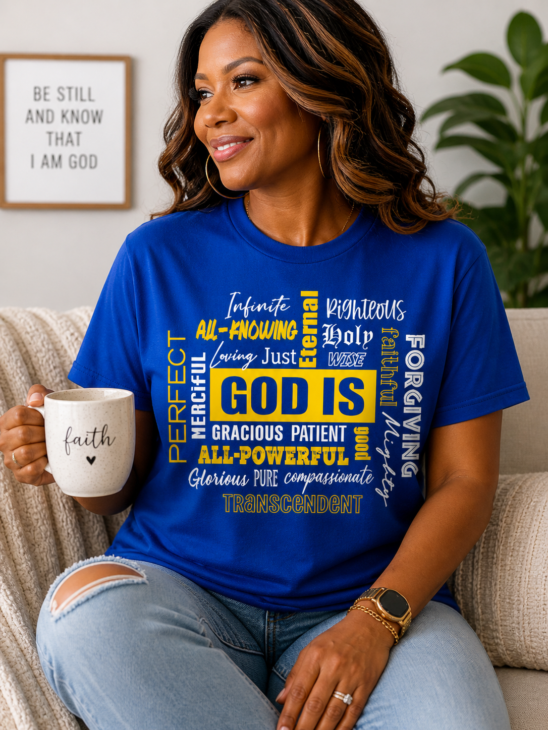 God Is… Faith-Based Mental Health Awareness Shirt | Christian Encouragement Unisex Tee