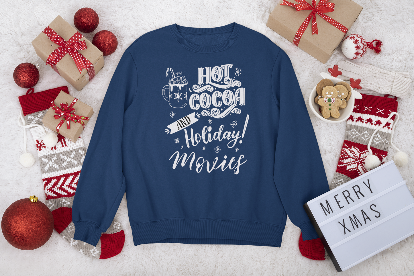 Hot Cocoa and Holiday Movies Sweatshirt