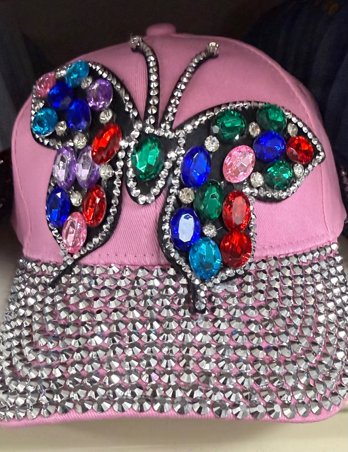 Butterfly Bling Hat (Black / Red / Pink / Denim)