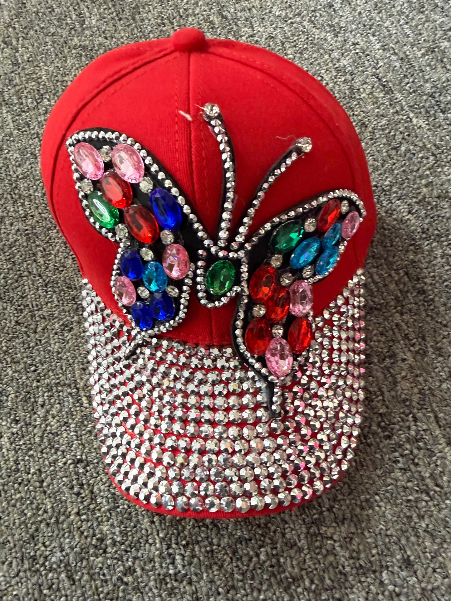Butterfly Bling Hat (Black / Red / Pink / Denim)