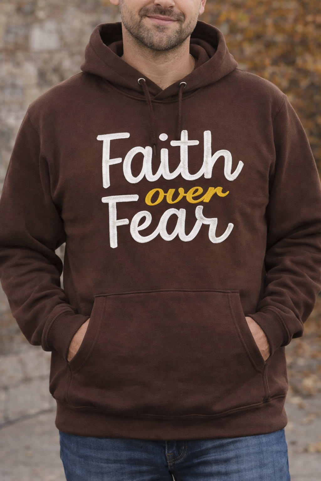 Faith Over Fear Shirt – Christian Embroidered with Bling | Inspirational Faith Apparel for everyone