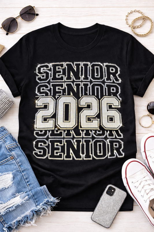 Senior 2026 Bling T-Shirt – Graduation Shirt