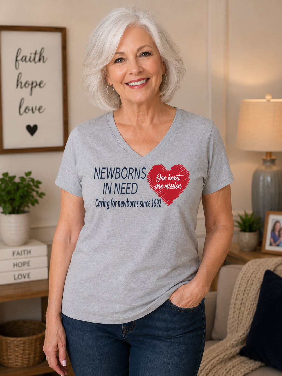 Newborns in Need V-Neck T-Shirt