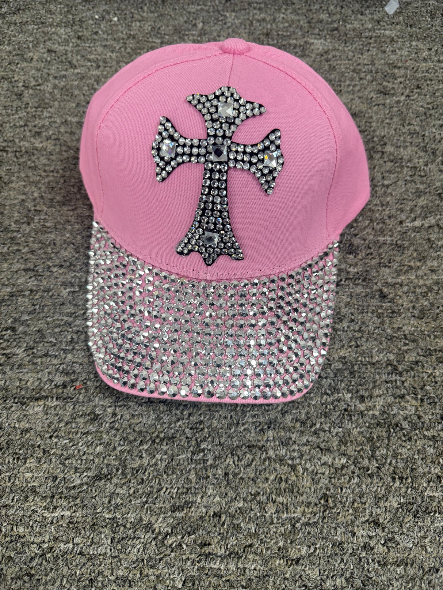 Faith & Sparkle Bling Cross Hat (distressed)