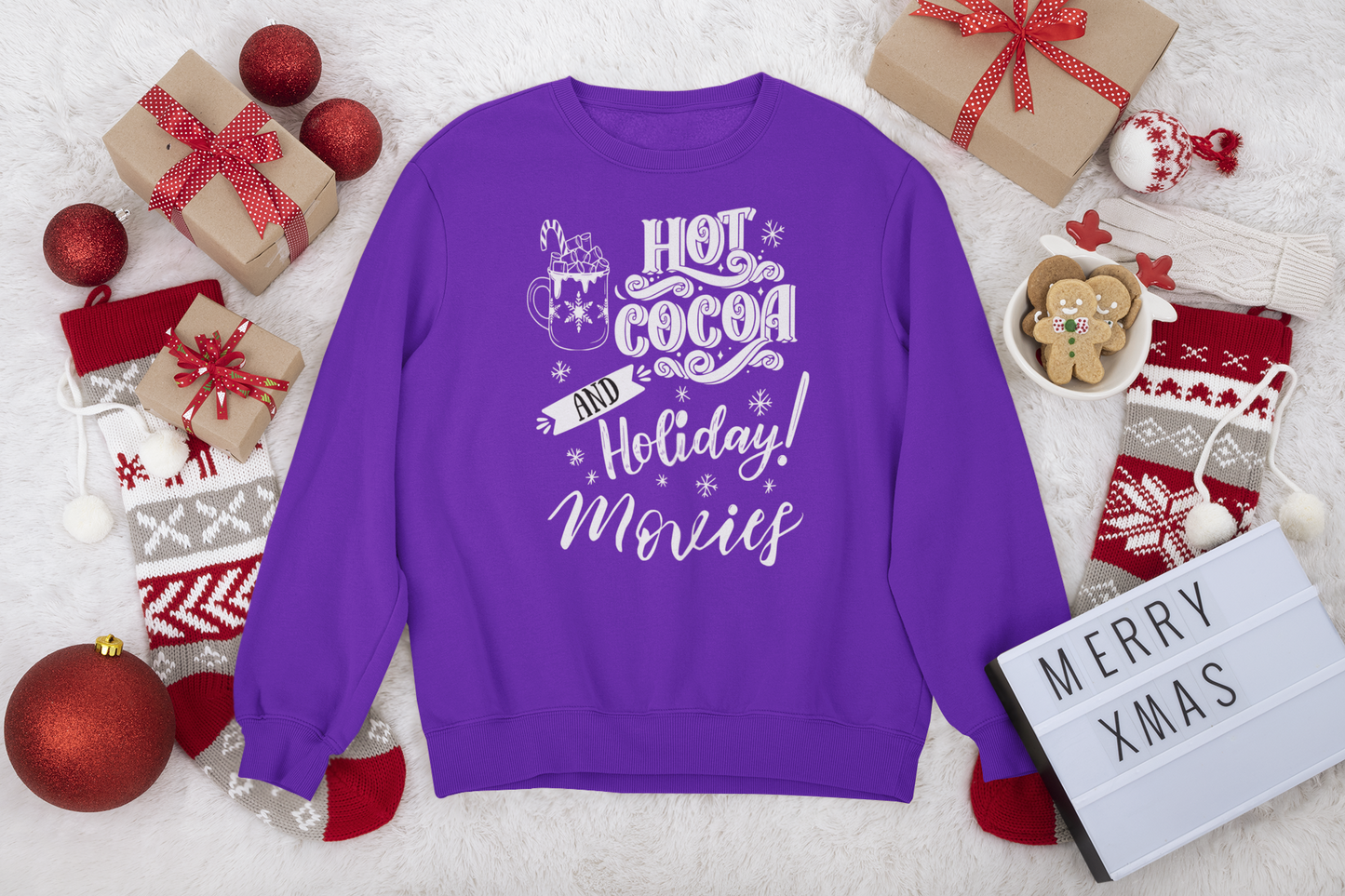 Hot Cocoa and Holiday Movies Sweatshirt