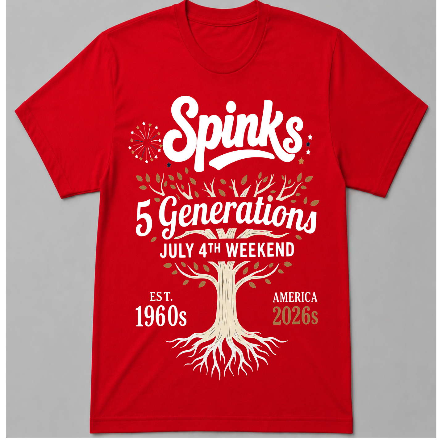 Spinks family reunion Red T-SHIRT