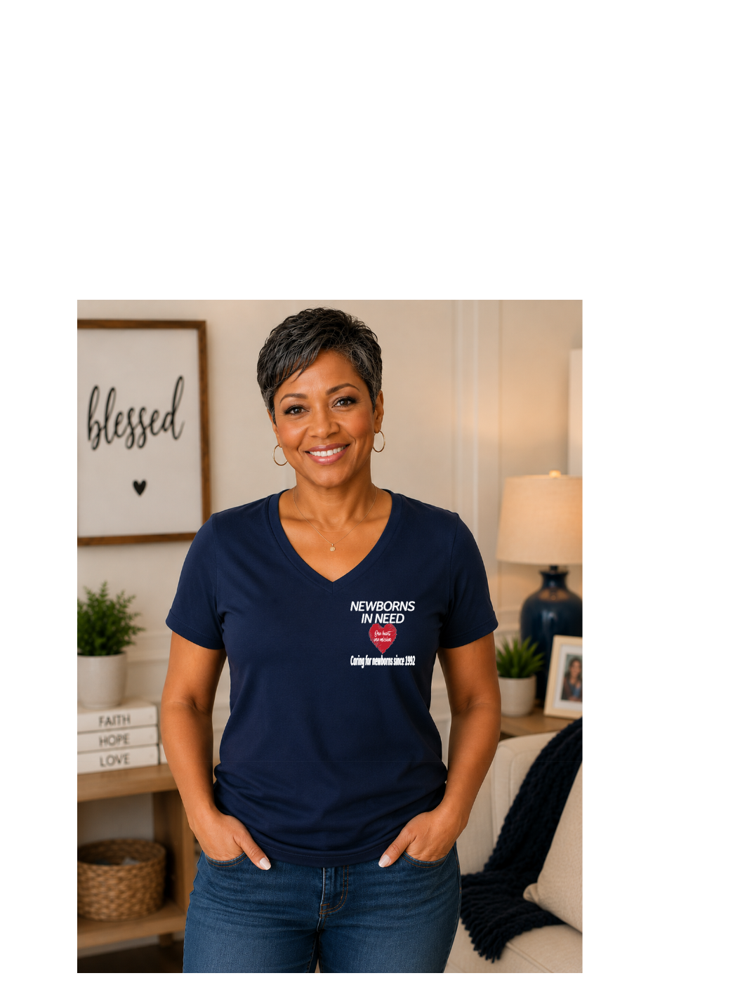 Newborns in Need V-Neck T-Shirt