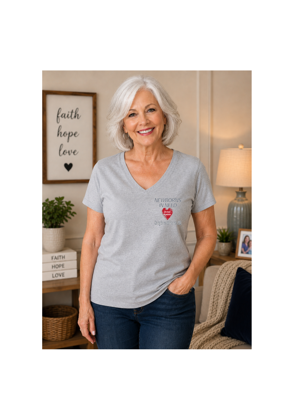 Newborns in Need V-Neck T-Shirt