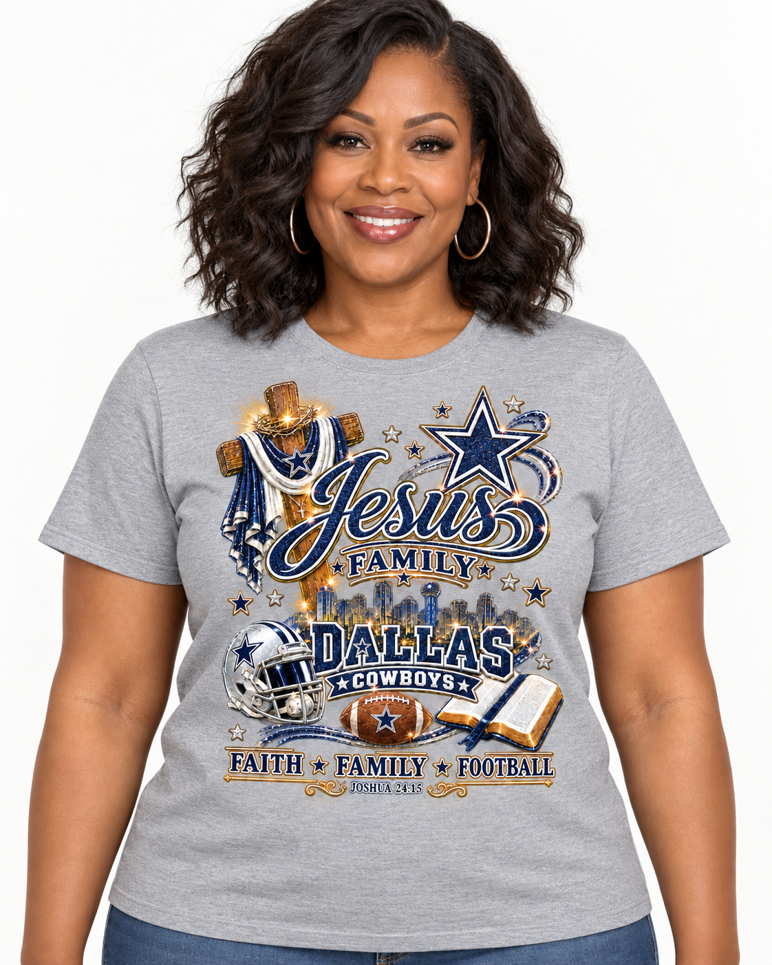 Women’s Christian Dallas Faith & Football T-Shirt