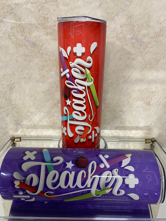 Teacher - 20oz skinny insulated tumbler