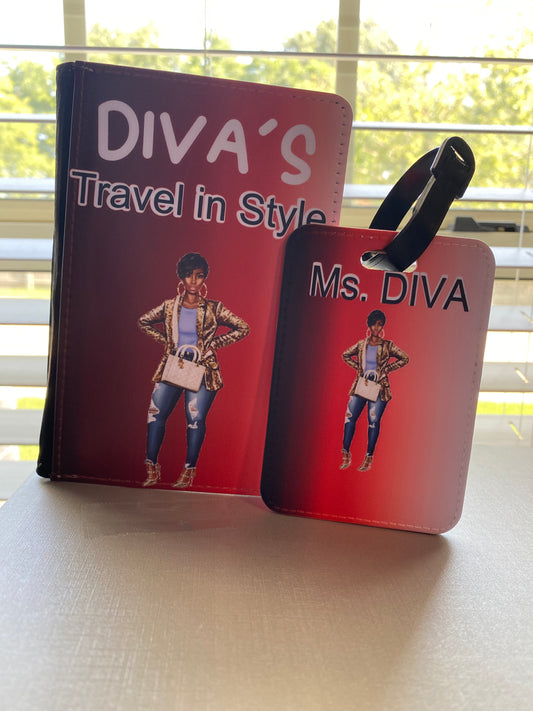 luggage tag and passport holder