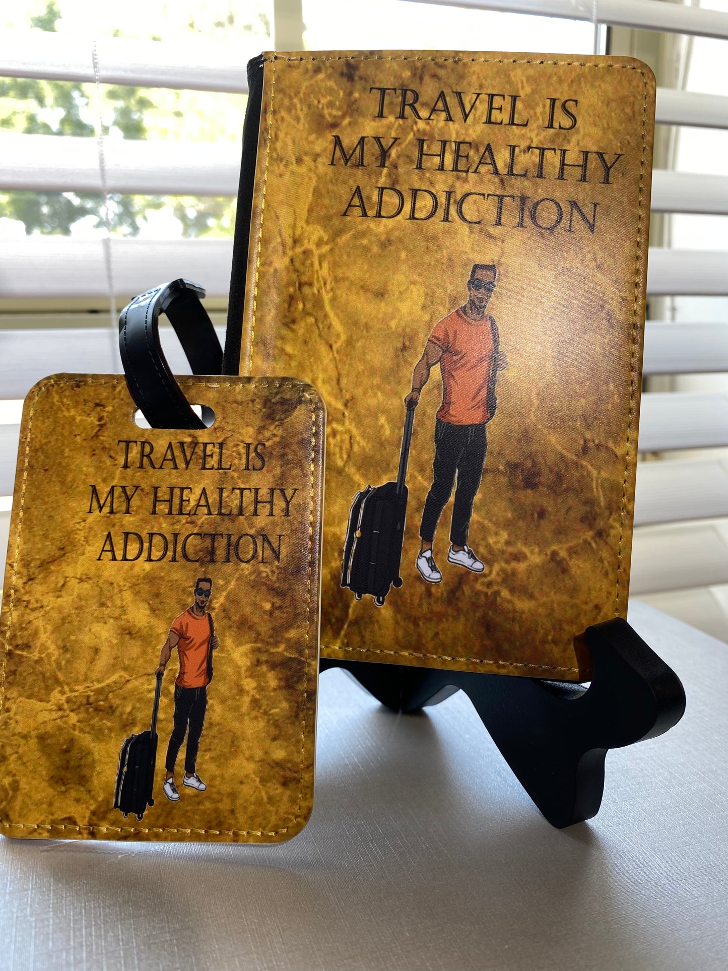 passport cover and luggage tag
