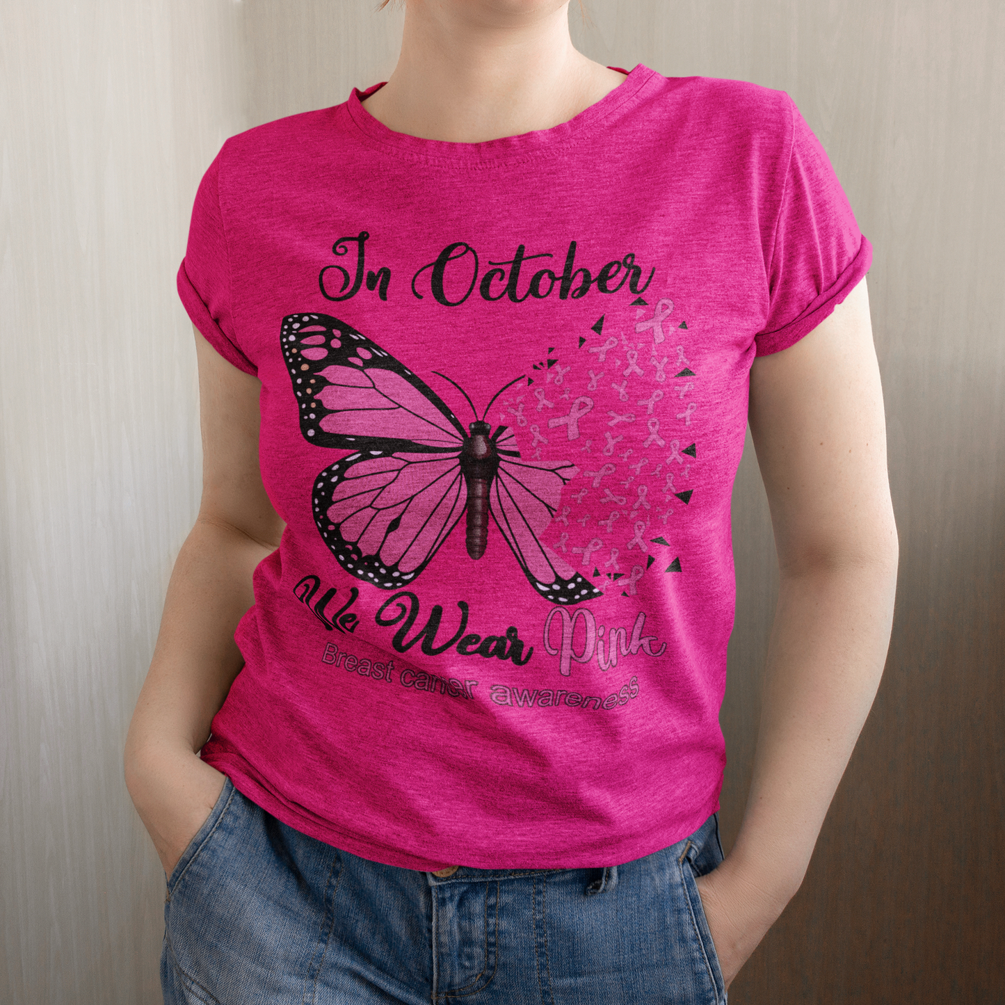 woman breast cancer awareness shirt