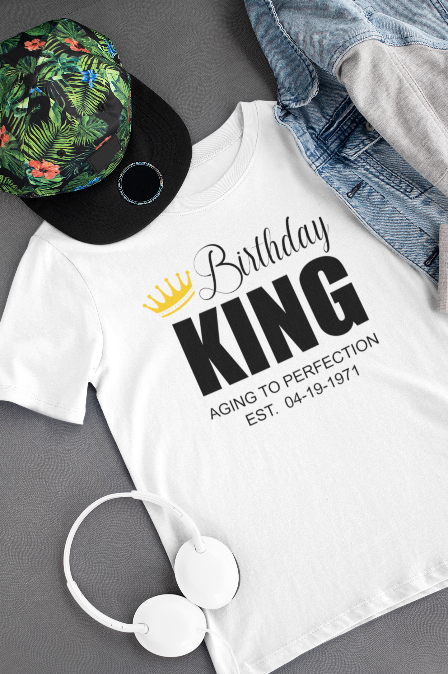 Birthday King Aging to Perfection T-shirt